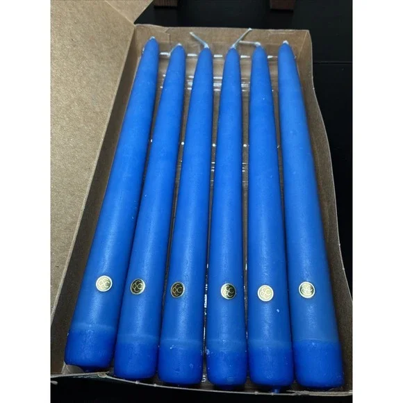 Partylite Royal Blue 10 Inch Dinner Candles Set of 6 P0764– New Open Box - Picture 3 of 6